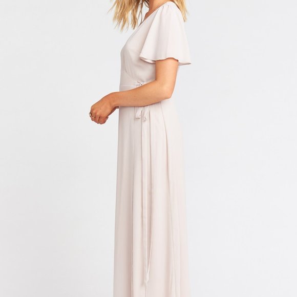 Noelle Flutter Wrap Dress - - Picture 3 of 8